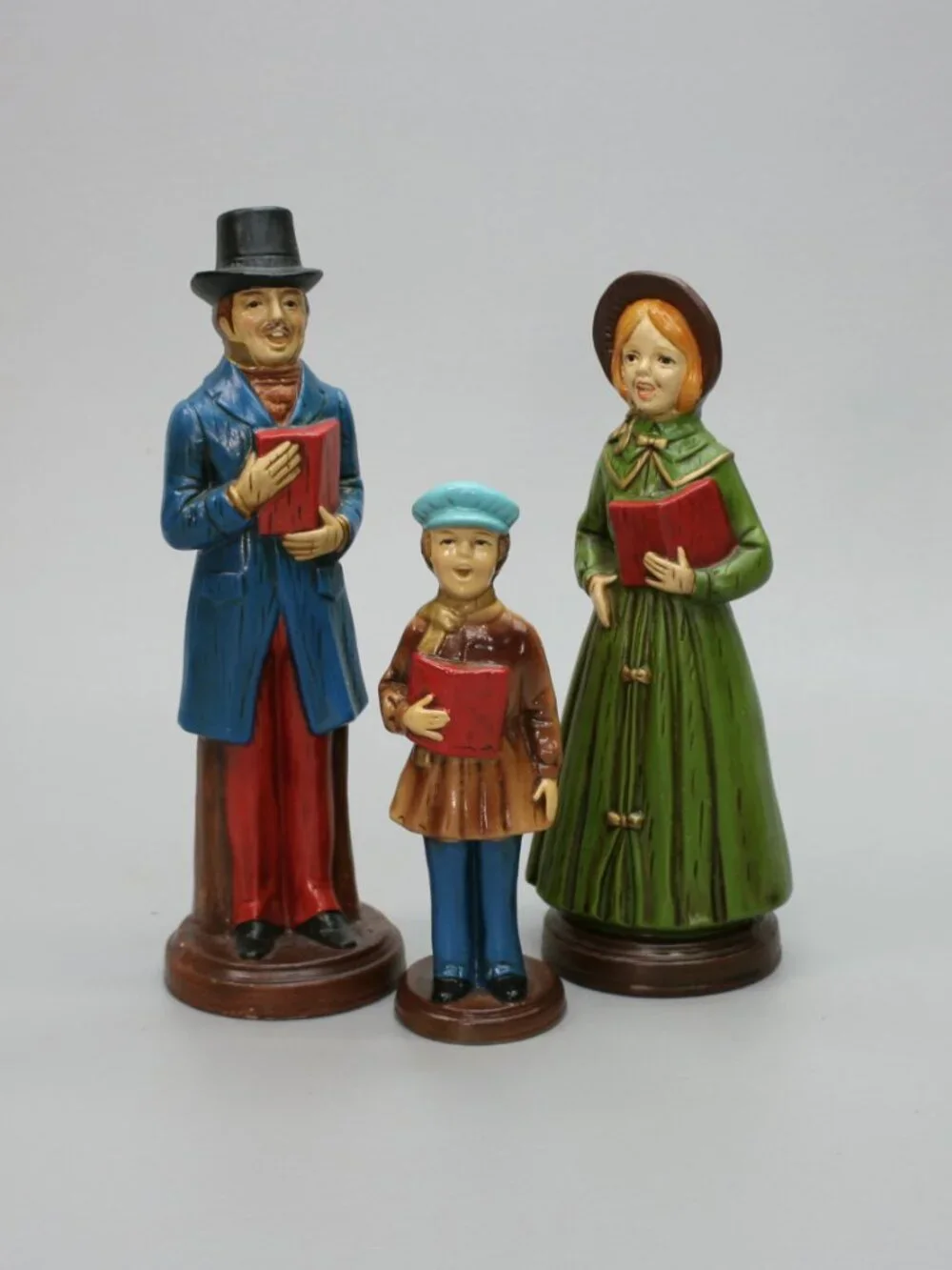 ​Vintage Set 3 Singing Songs Family Carolers Victorian Christmas Figures - Japan